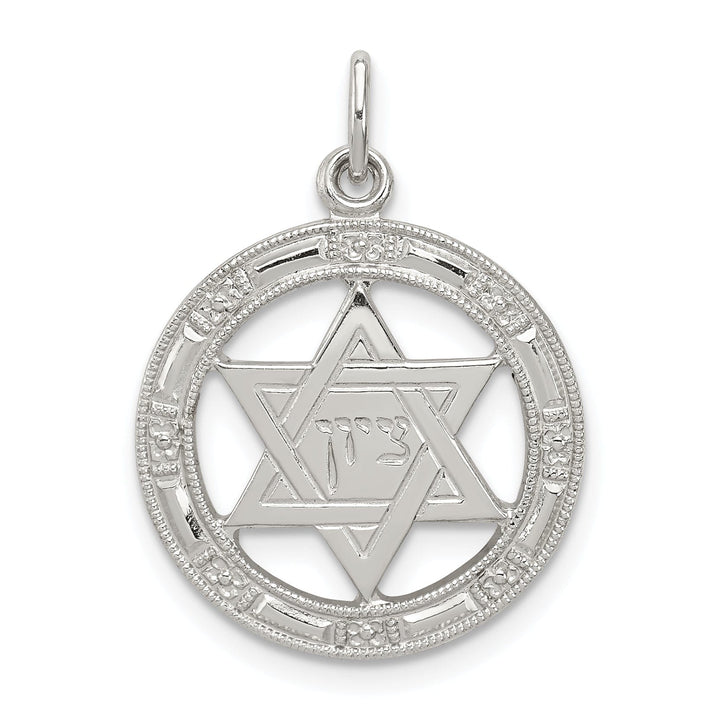 Lovely Rita's Pendants & Charms Sterling Silver Star of David Disc Charm Pendant