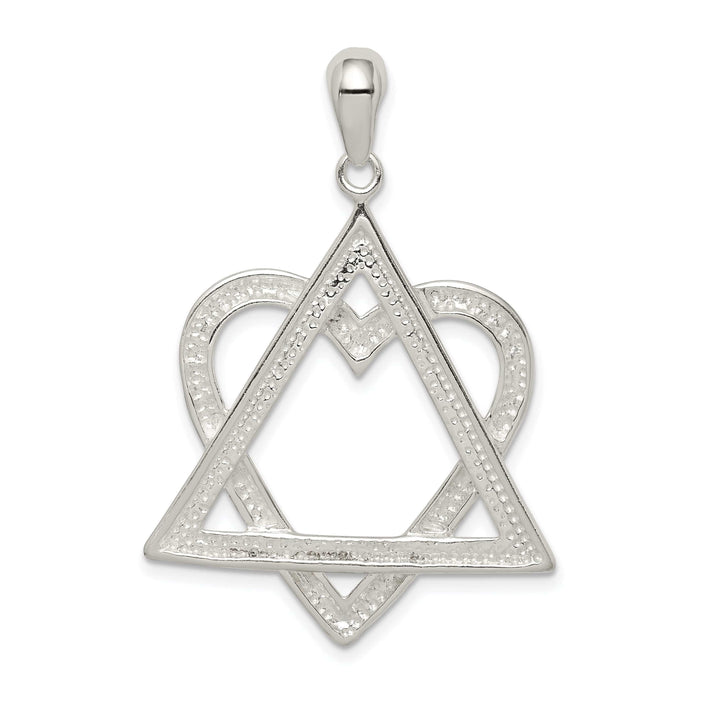 Lovely Rita's Pendants & Charms Sterling Silver Star of David Heart Pendant