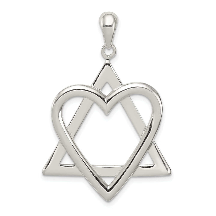 Lovely Rita's Pendants & Charms Sterling Silver Star of David Heart Pendant