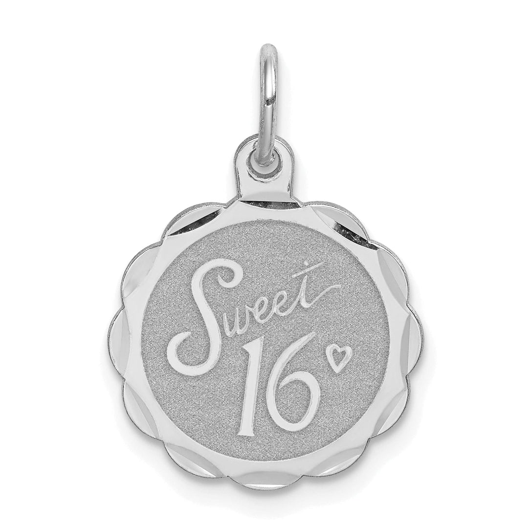 Lovely Rita's Pendants & Charms Sterling Silver Sweet Sixteen Disc Pendant