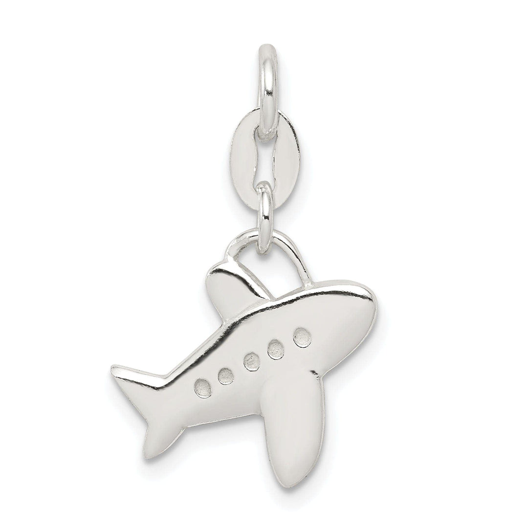 Lovely Rita's Pendants & Charms Sterling Silver Textured Airplane Pendant