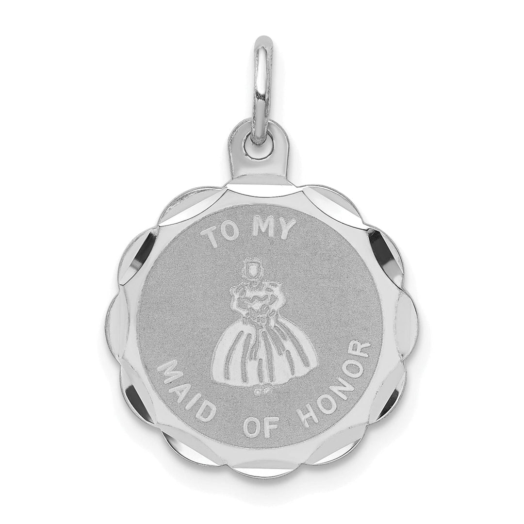 Lovely Rita's Pendants & Charms Sterling Silver To My Maid of Honor Disc Charm