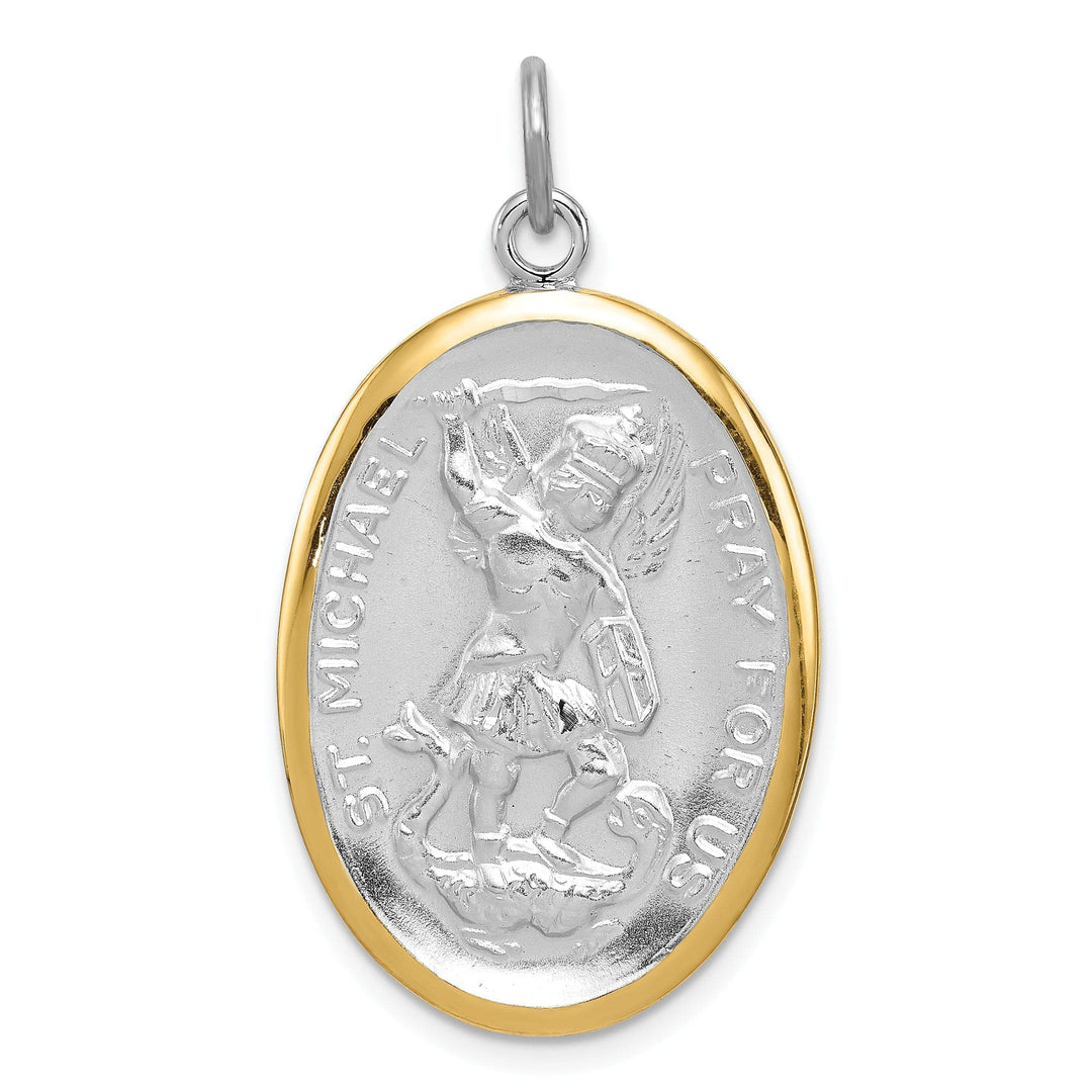 Lovely Rita's Pendants & Charms Sterling Silver Vermeil St. Michael Medal