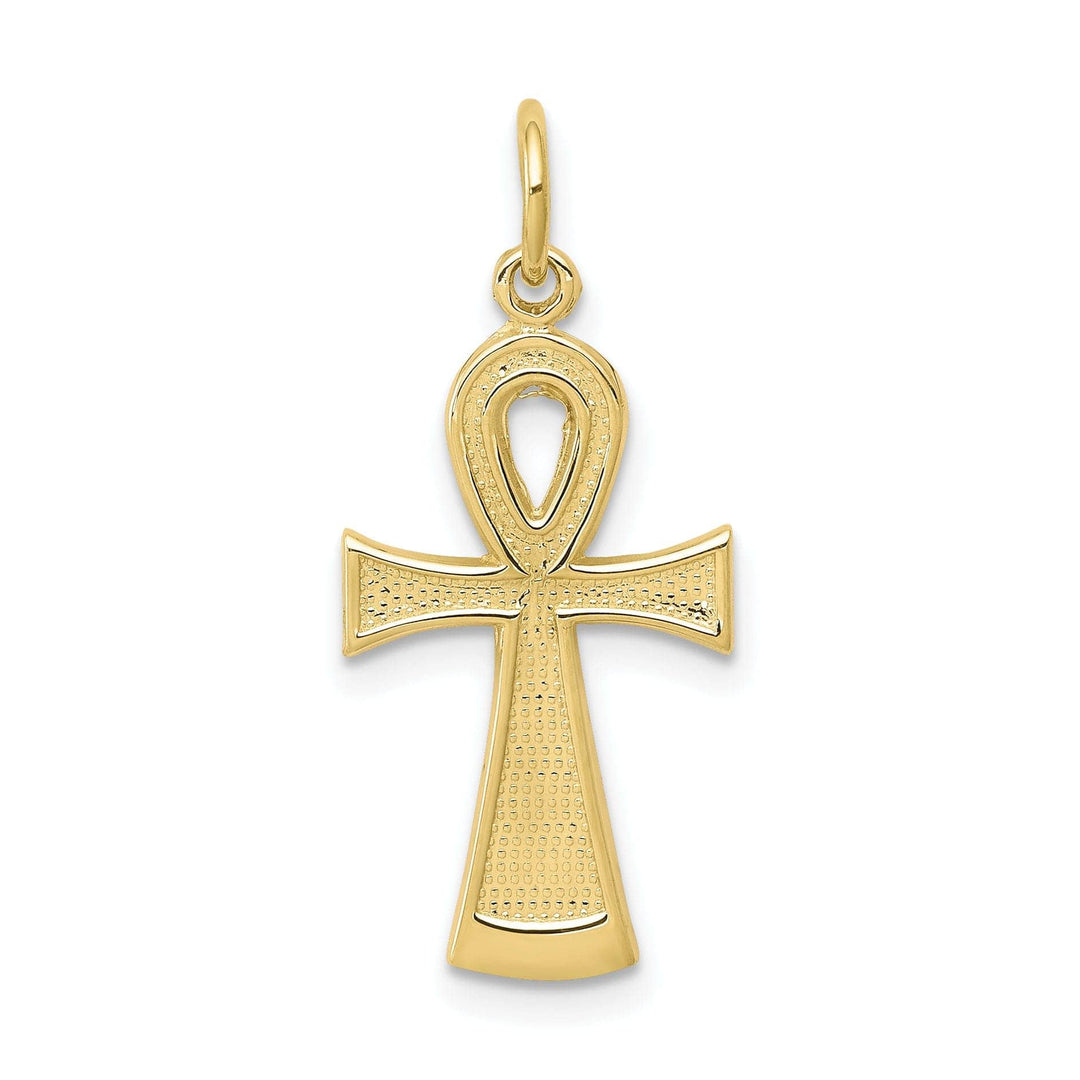Lovely Rita's Pendants & Charms Yellow Gold Polished Ankh/Egyptian Cross Pendant