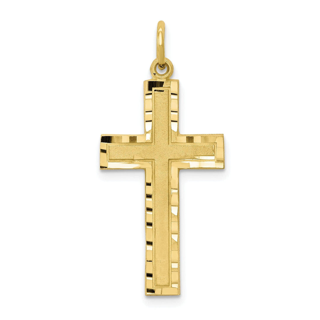 Lovely Rita's Pendants & Charms Yellow Gold Polished Cross Charm