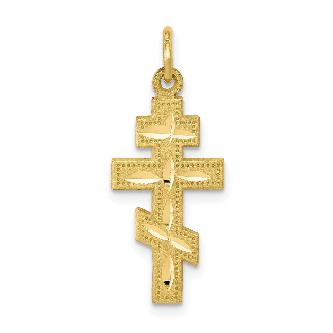 Lovely Rita's Pendants & Charms Yellow Gold Solid Eastern Orthodox Cross Pendant