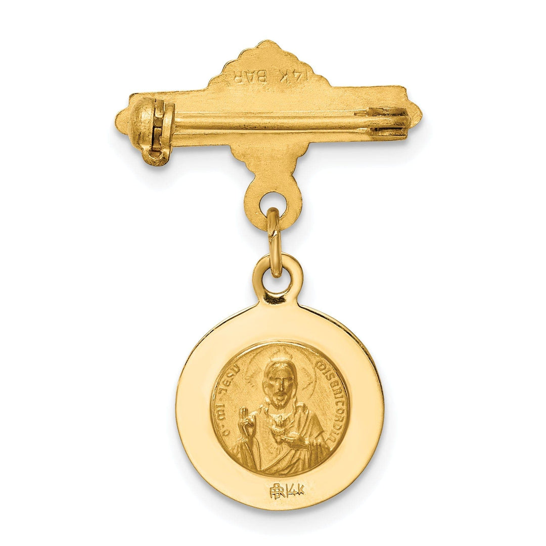 Lovely Rita's Pin 14k Yellow Gold Holy Scapular Sacred Heart Pin