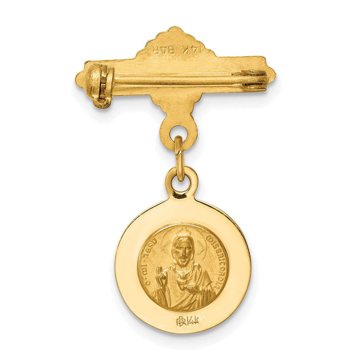 Lovely Rita's Pin 14k Yellow Gold Holy Scapular Sacred Heart Pin