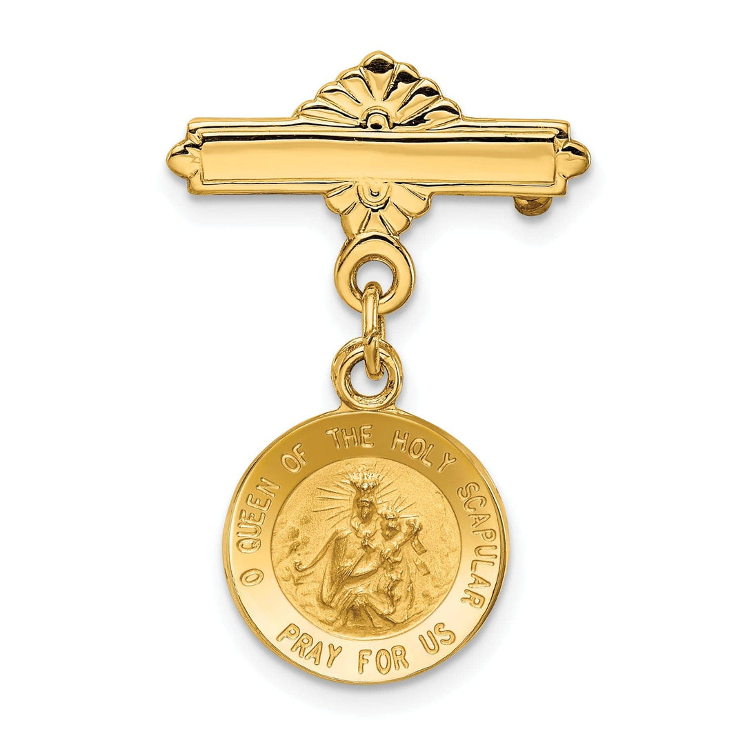 Lovely Rita's Pin 14k Yellow Gold Holy Scapular Sacred Heart Pin