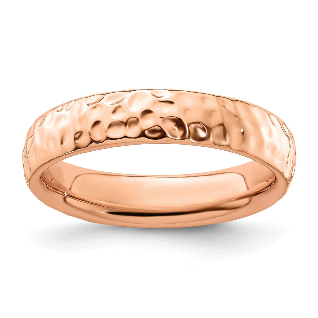 Stackable Expressions Pin Size 5 Sterling Silver Pink-Plated Ring