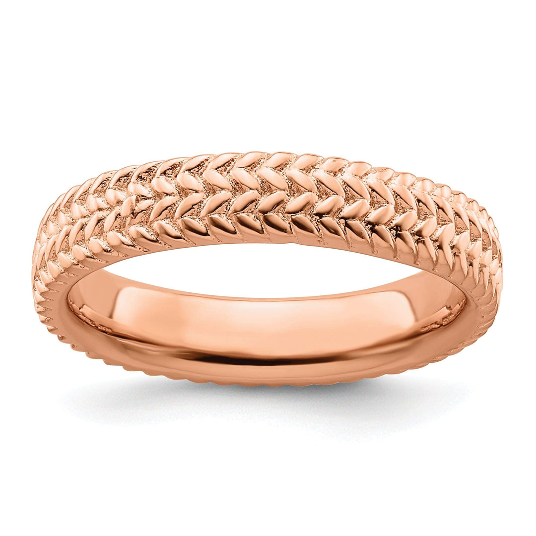 Stackable Expressions Pin Size 5 Sterling Silver Pink-Plated Ring
