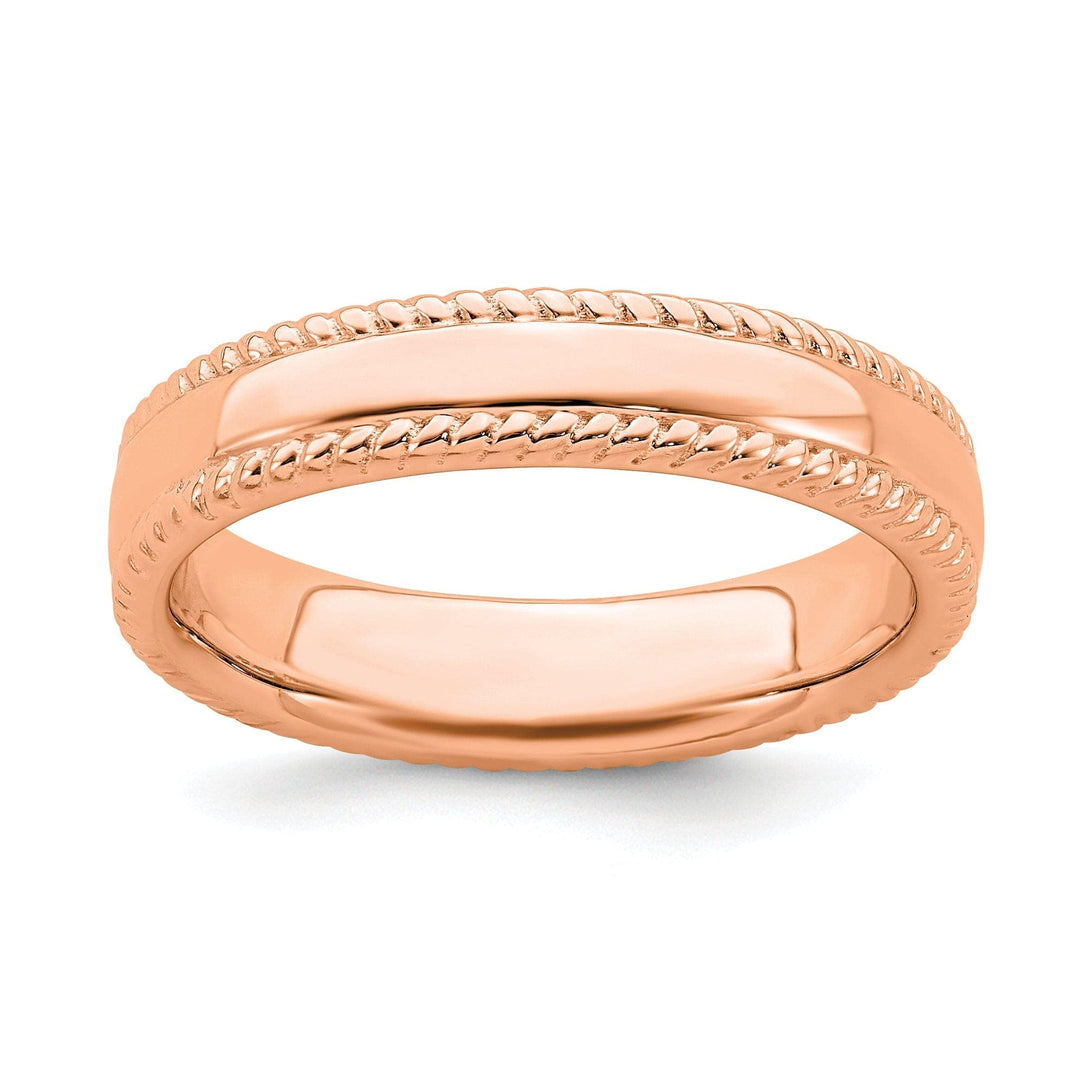 Stackable Expressions Pin Size 5 Sterling Silver Pink-Plated Ring