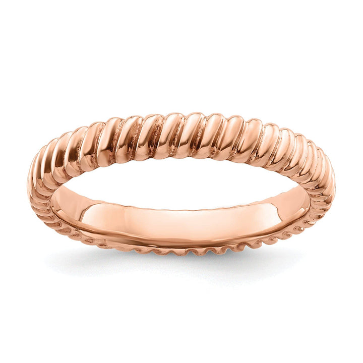 Stackable Expressions Pin Size 5 Sterling Silver Pink-Plated Ring