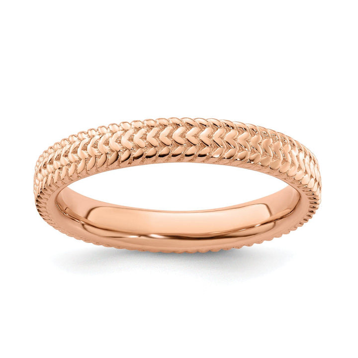 Stackable Expressions Pin Size 5 Sterling Silver Pink-Plated Ring