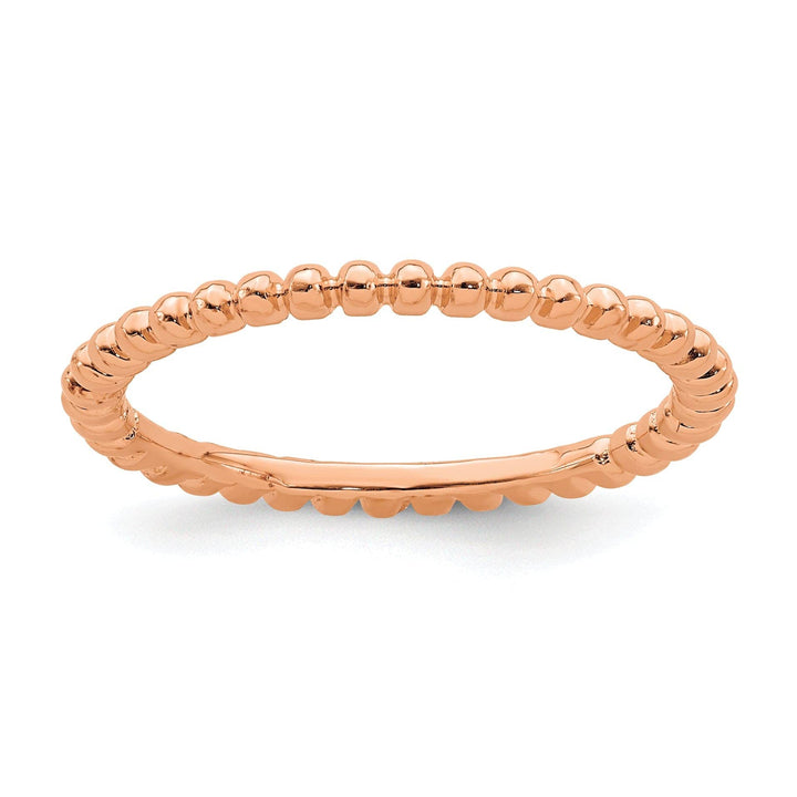 Stackable Expressions Pin Size 5 Sterling Silver Pink-Plated Ring