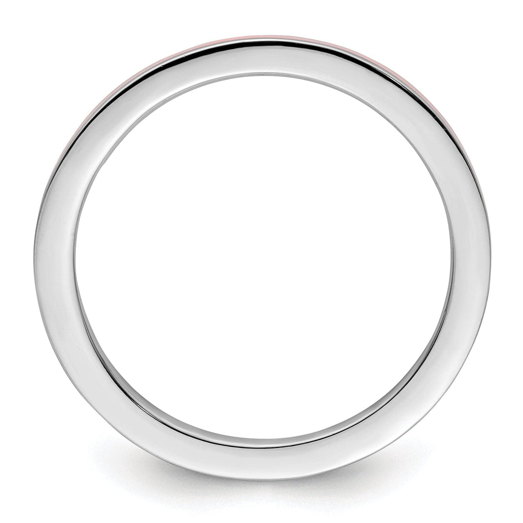 Stackable Expressions Pin Sterling Silver Pink Enameled 1.5MM Ring