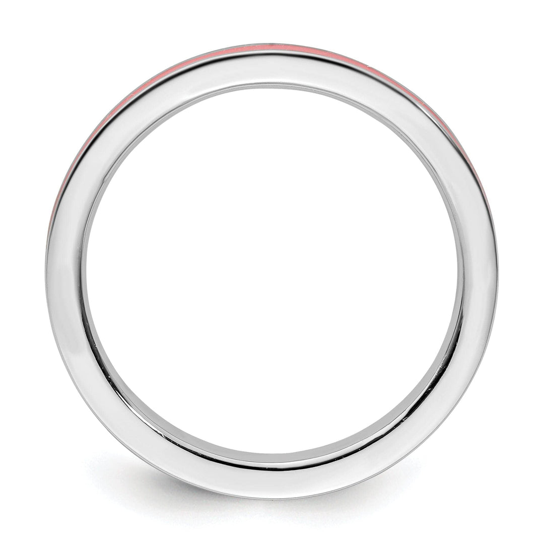 Stackable Expressions Pin Sterling Silver Pink Enameled 2.25MM Ring