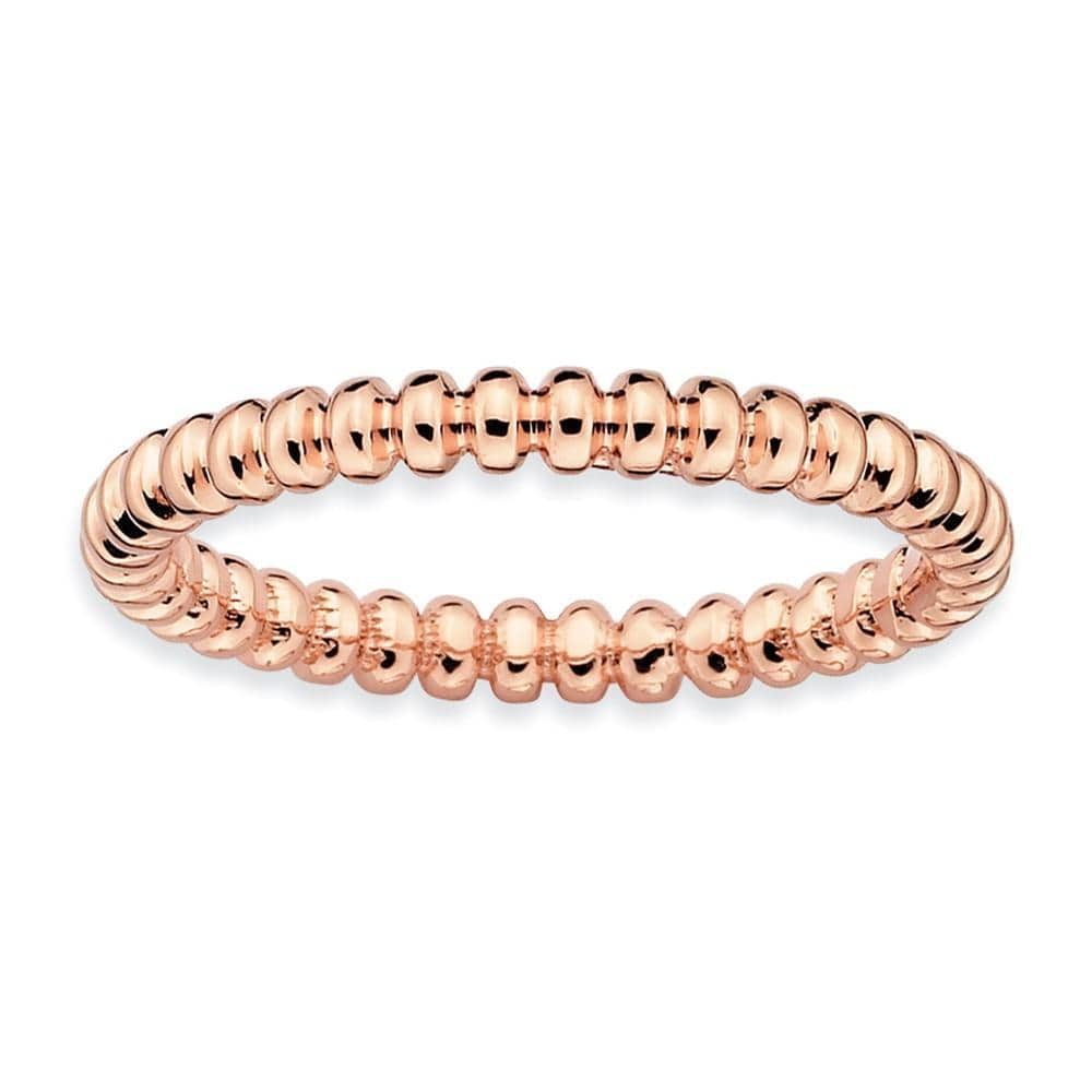 Stackable Expressions Pin Sterling Silver Pink-Plated Beaded Ring