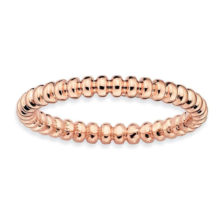 Stackable Expressions Pin Sterling Silver Pink-Plated Beaded Ring