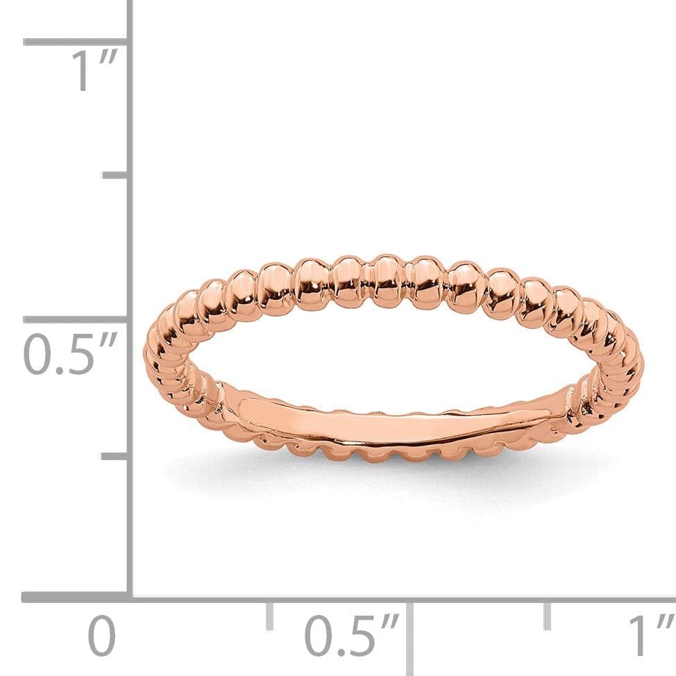 Stackable Expressions Pin Sterling Silver Pink-Plated Beaded Ring