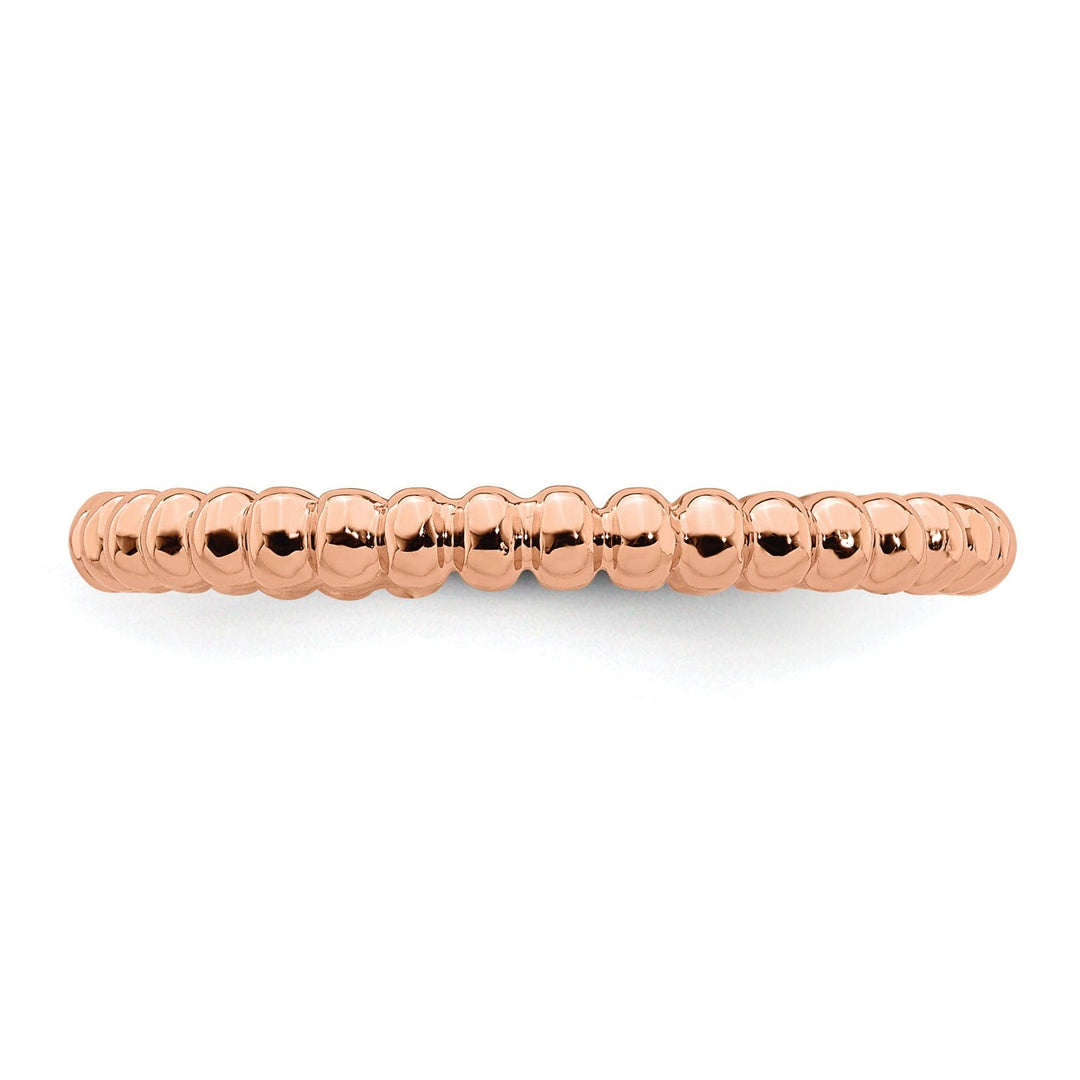 Stackable Expressions Pin Sterling Silver Pink-Plated Beaded Ring