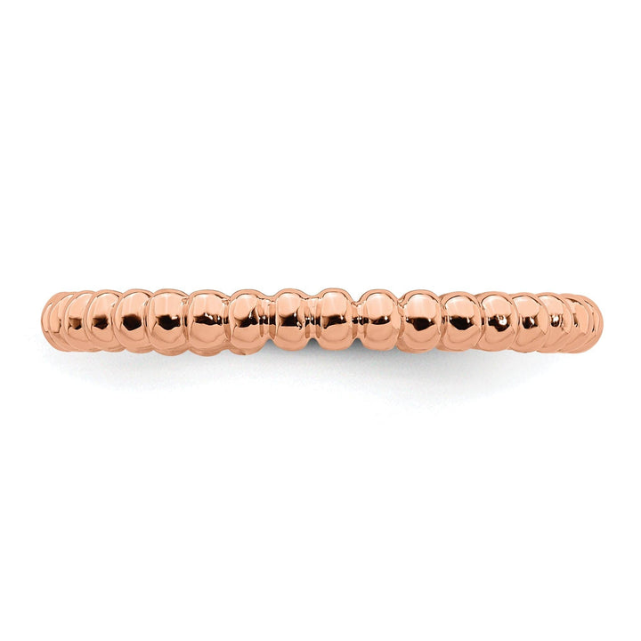 Stackable Expressions Pin Sterling Silver Pink-Plated Beaded Ring