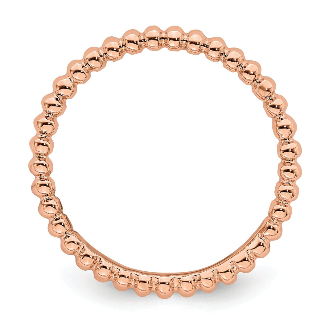 Stackable Expressions Pin Sterling Silver Pink-Plated Beaded Ring