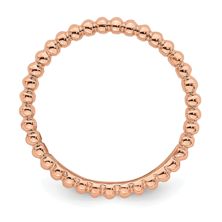 Stackable Expressions Pin Sterling Silver Pink-Plated Beaded Ring