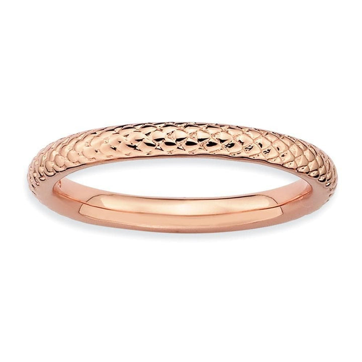 Stackable Expressions Pin Sterling Silver Pink-Plated Cable Ring