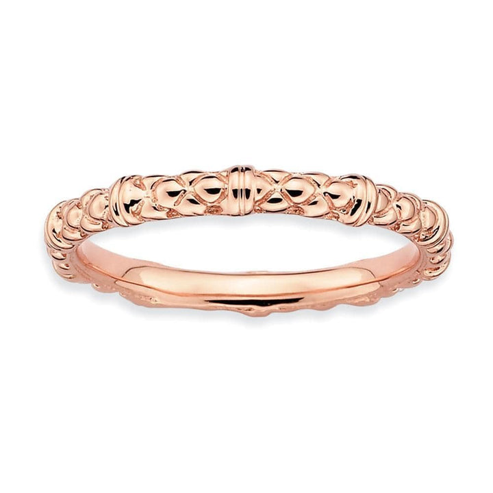 Stackable Expressions Pin Sterling Silver Pink-Plated Cable Ring
