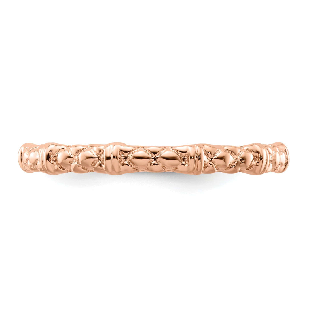 Stackable Expressions Pin Sterling Silver Pink-Plated Cable Ring