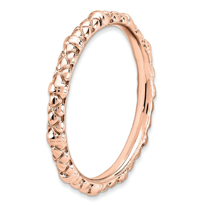Stackable Expressions Pin Sterling Silver Pink-Plated Cable Ring
