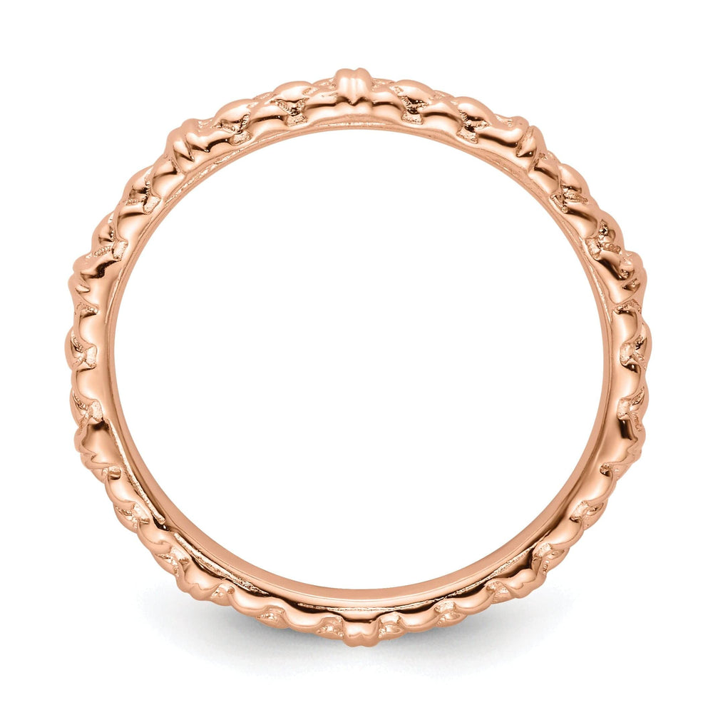 Stackable Expressions Pin Sterling Silver Pink-Plated Cable Ring