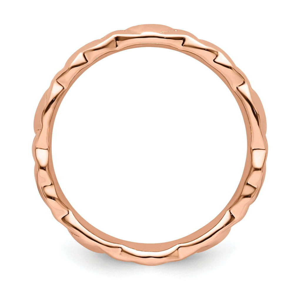 Stackable Expressions Pin Sterling Silver Pink-Plated Hearts Ring