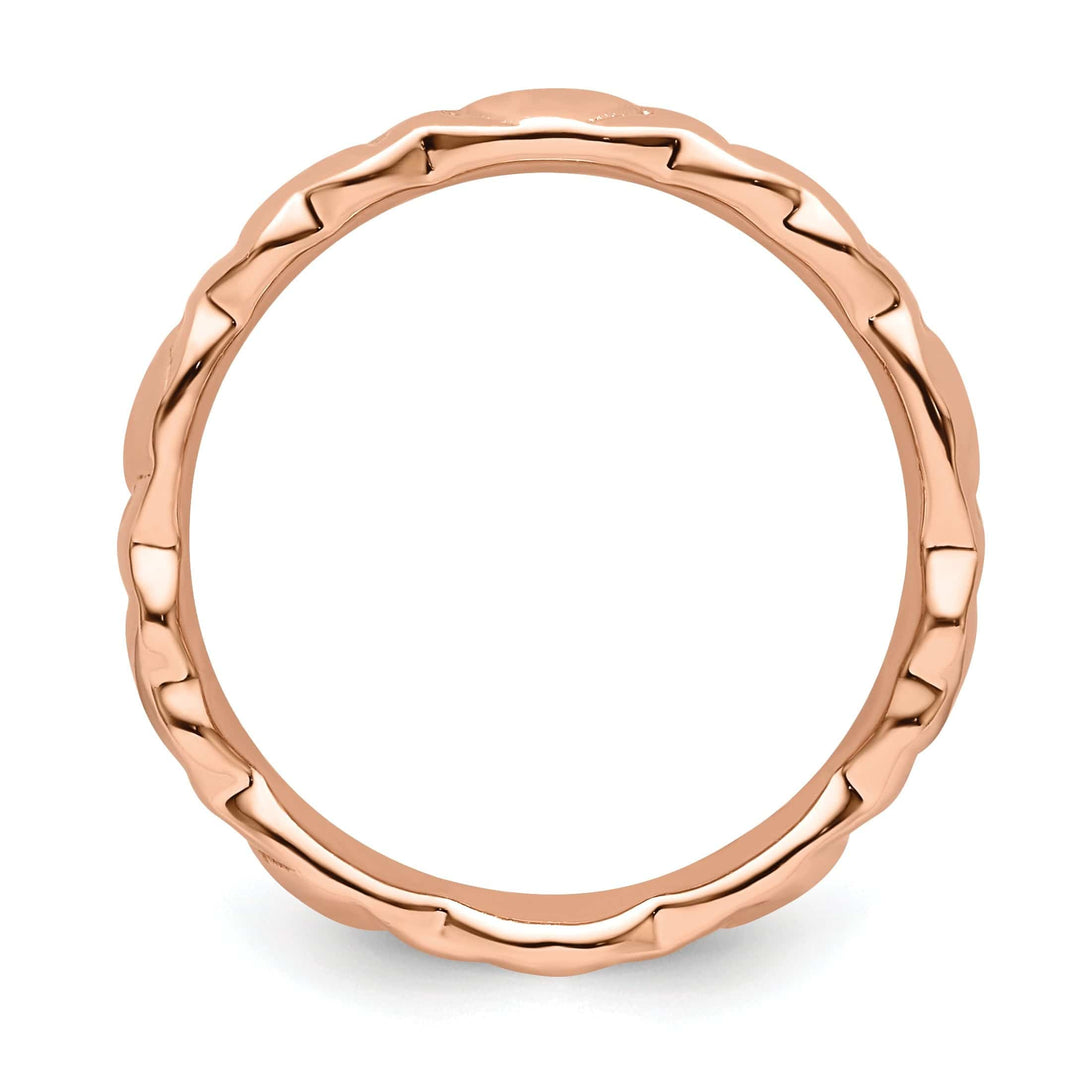 Stackable Expressions Pin Sterling Silver Pink-Plated Hearts Ring