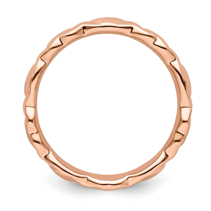 Stackable Expressions Pin Sterling Silver Pink-Plated Hearts Ring