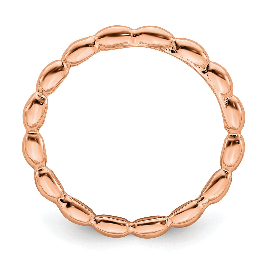 Stackable Expressions Pin Sterling Silver Pink-Plated Rice Bead Ring