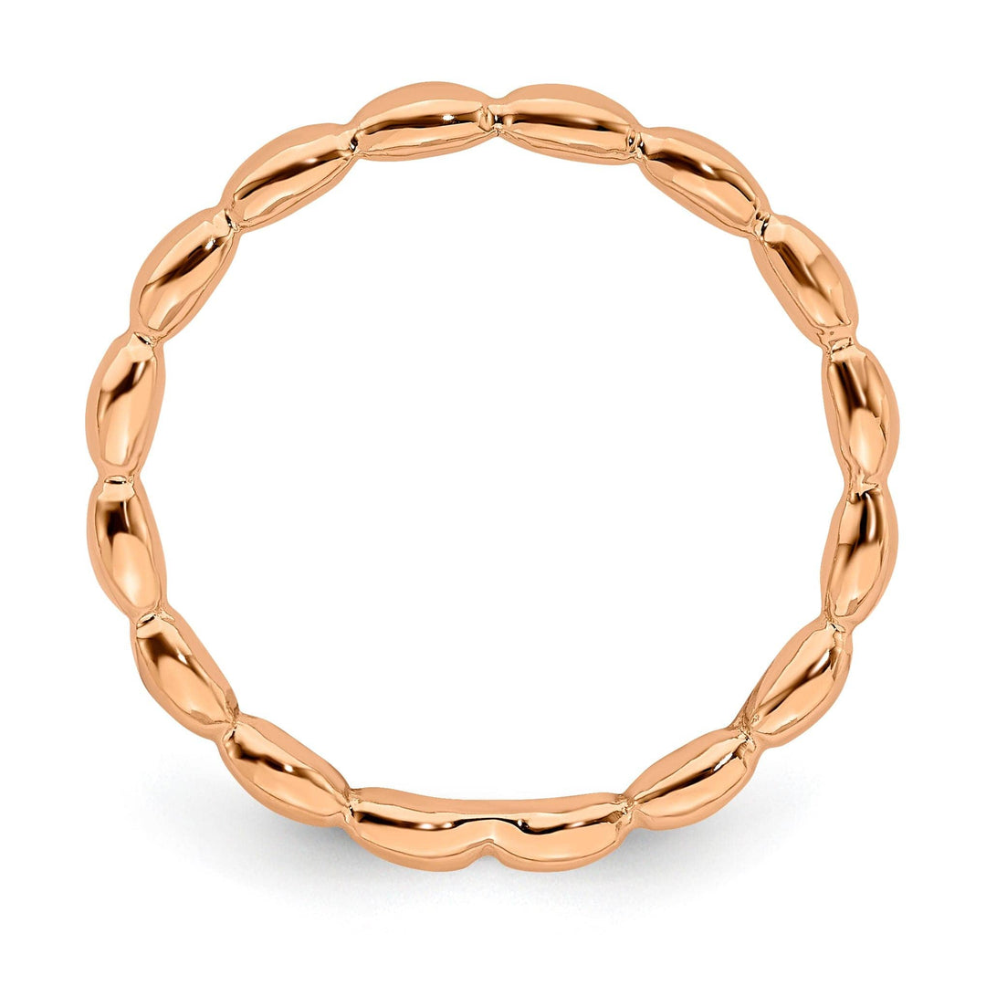 Stackable Expressions Pin Sterling Silver Pink-Plated Rice Ring