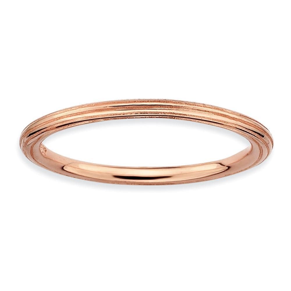 Stackable Expressions Pin Sterling Silver Pink-Plated Step-Down Ring