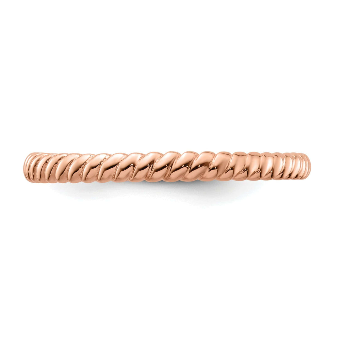 Stackable Expressions Pin Sterling Silver Pink-Plated Twisted Ring