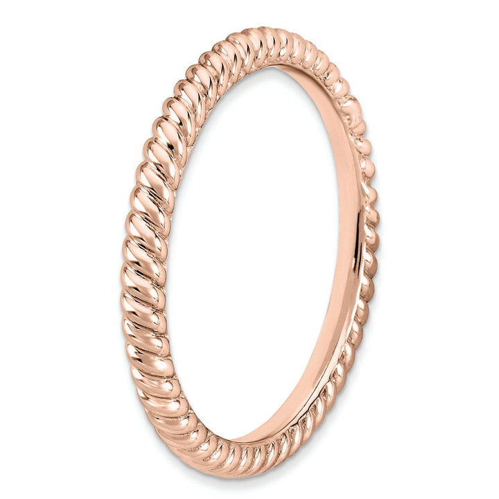 Stackable Expressions Pin Sterling Silver Pink-Plated Twisted Ring