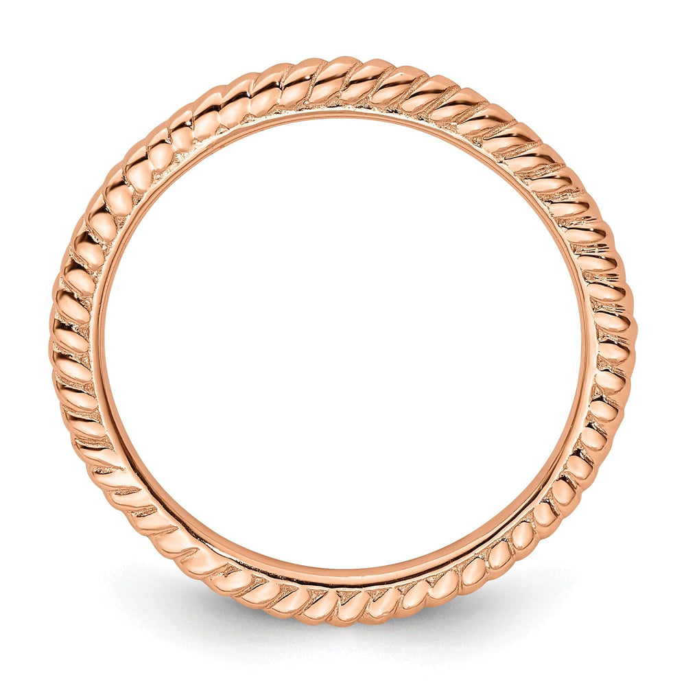 Stackable Expressions Pin Sterling Silver Pink-Plated Twisted Ring