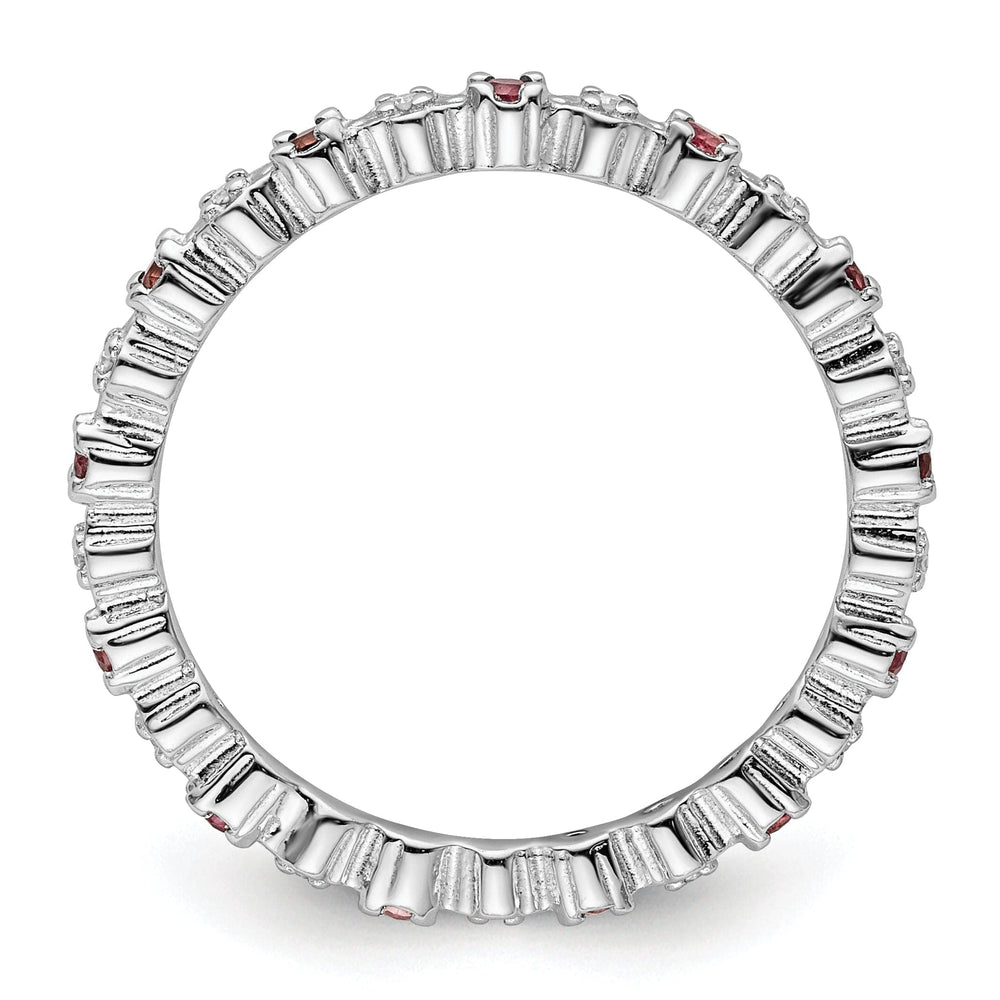 Stackable Expressions Pin Sterling Silver Pink Tourmaline Diamond Ring