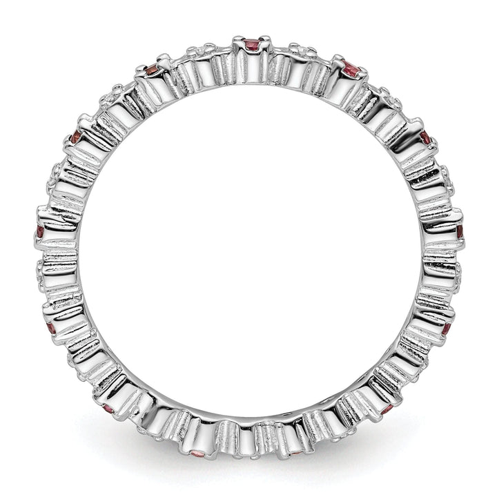 Stackable Expressions Pin Sterling Silver Pink Tourmaline Diamond Ring