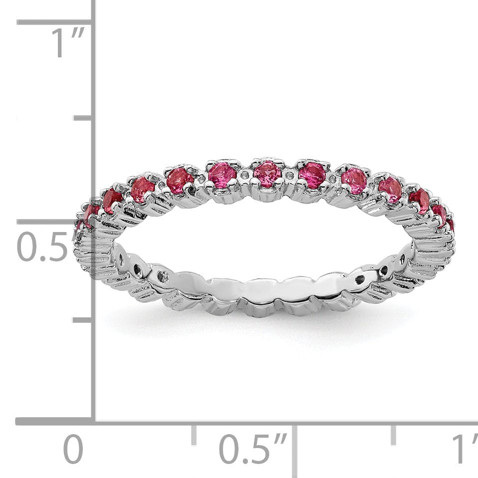 Stackable Expressions Pin Sterling Silver Pink Tourmaline Ring