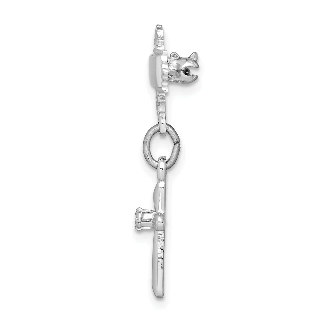 Lovely Rita's Pin Sterling Silver Polished Cubic Zirconia Cross Pin
