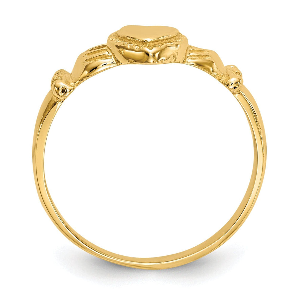 Lovely Rita's Ring 14kt gold Polished ladies claddagh ring