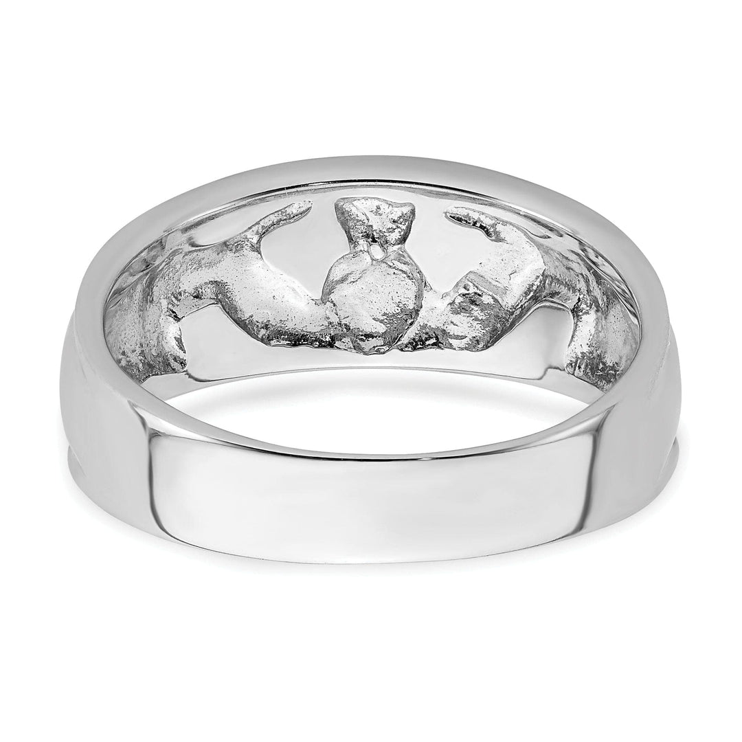 Lovely Rita's Ring 14kt white gold ladies claddagh ring