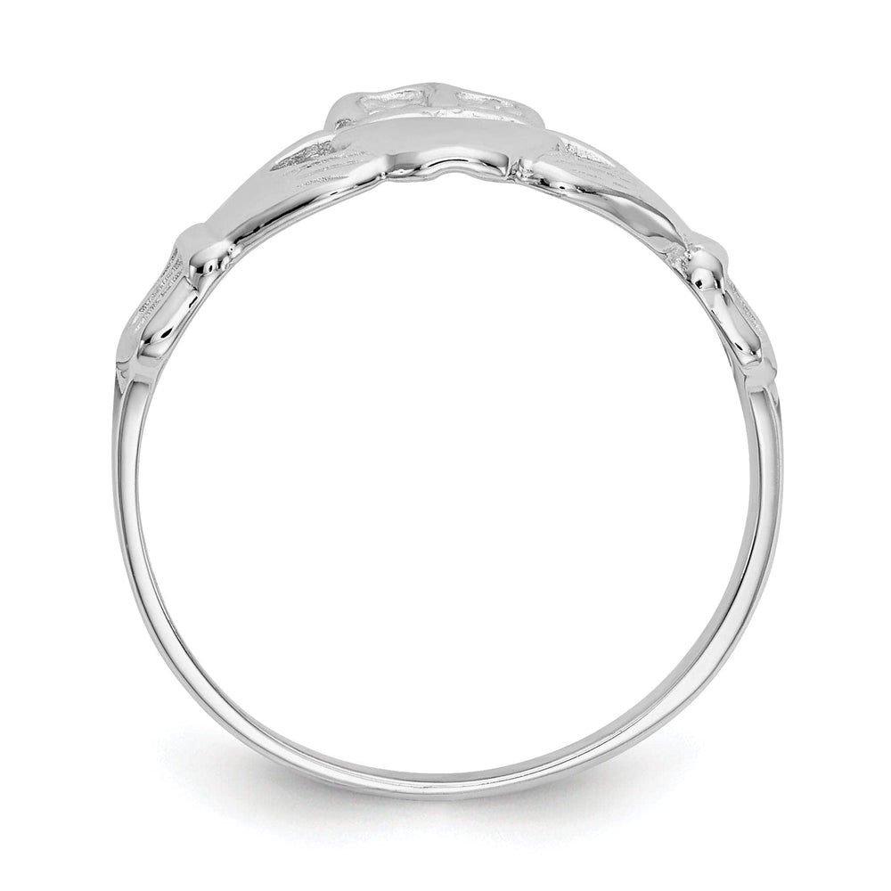 Lovely Rita's Ring 14kt white gold ladies claddagh ring