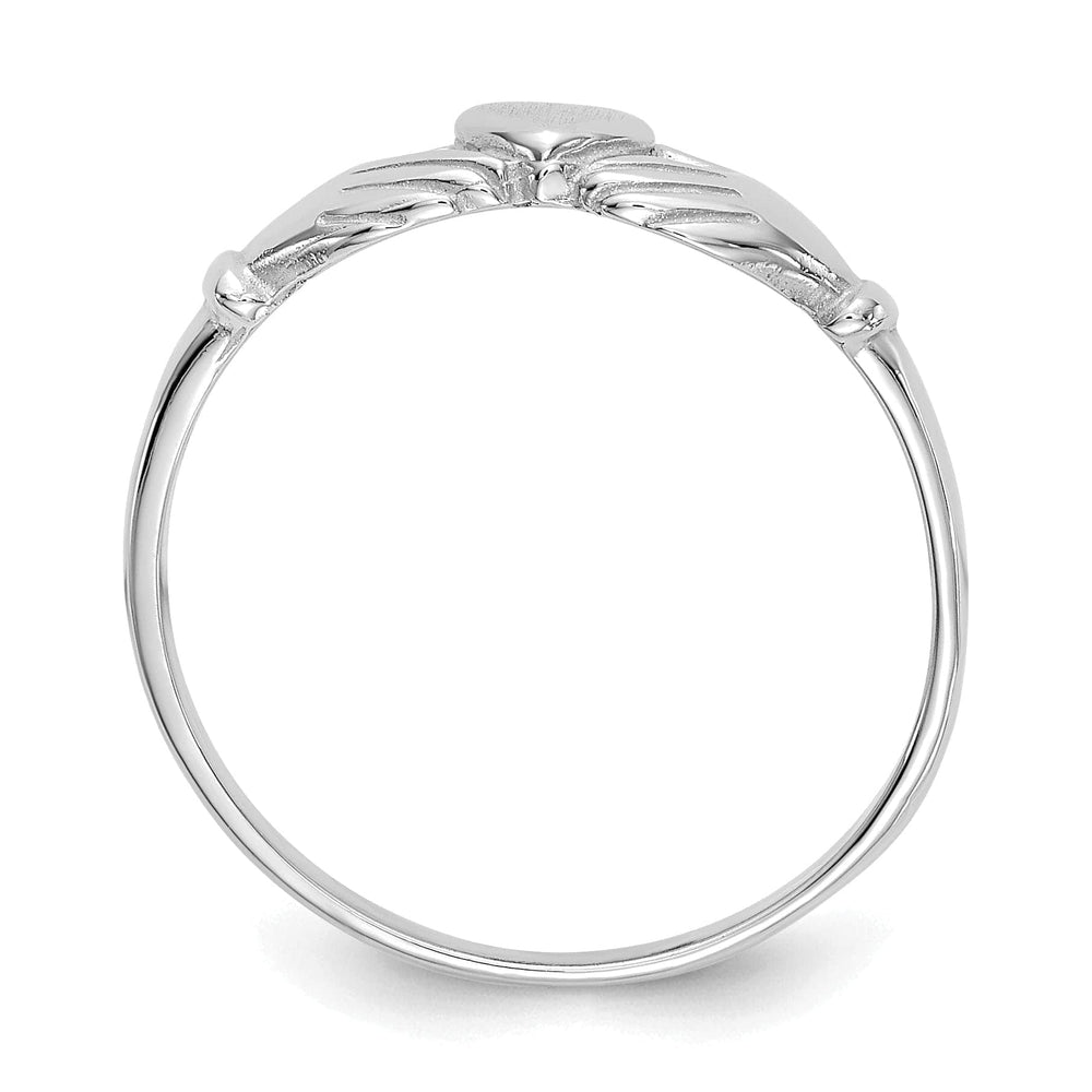 Lovely Rita's Ring 14kt white gold ladies claddagh ring